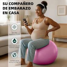 2pcs Pelota Fitness para Yoga y Pilates,Pelota Yoga de 25 y 65cm de Resistencia estática,Anti-pinchazos,para Ejercicios Gimnasia,Pilates,preparación al Parto,aeró(Bomba de Aire Incluida) - rosa - Ver 11