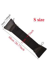 1 chiếc đai nịt eo màu đen bản rộng, thích hợp sử dụng hàng ngày cho trang phục Halloween - Khóa kéo màu đen - Xem 5