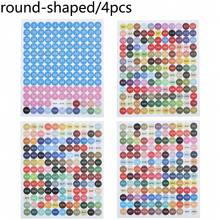 1套/4入組彩色號碼貼紙,dmc 447標籤適用於多色鑽石畫儲存盒,鑽石畫標籤 - 彩色 - 查看 5