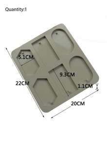 6-Cavity Soap Mold Silicone Forms Making Handmade Hexagonal Aromatherapy Wax Plaster Epoxy Soap Silicone DIY Molds Supply - Grey - View 2