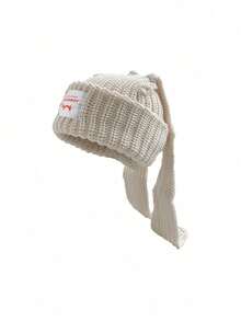 1pc Y2K Style Unisex Loverboy Bunny Ear Knitted Beanie Hat, Suitable For Street Parties, Outdoor Use In Autumn And Winter Seasons - Knitted Hat - View 15