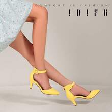 Women's IN3 D'Orsay Pumps Low Kitten Heels For Women Dress Shoes Pointed Closed Toe Wedding Bride Ankle Strap Dressy Silver Black Nude White Gold Heels For Women-2025 - 黃浦 - 查看 7