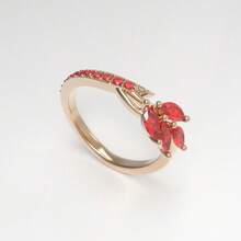 1 pieza Anillo clásico enchapado en oro con incrustaciones de perla, adecuado como regalo de joyería para aniversario de boda para mujeres