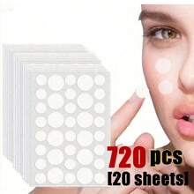 720片/432片/36片装隐形透明圆形脸贴，可移除无痕圆形贴纸，防水防汗迷你贴纸，使用简单，便携，高粘性圆形透明贴纸，适合聚会、办公室、万圣节等场合，可爱贴纸（仅供装饰用途，非化妆品），价格实惠，圣诞礼物，化妆品，化妆工具，廉价小玩意，礼物，女士礼物，圣诞礼物