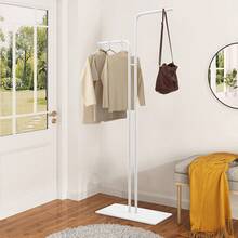 Futchoy Coat Rack, Freestanding Coat Rack, Coat Rack With Stable Base - White - View 3