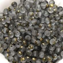 beadia 100颗4毫米金色闪光珠 - 磨砂玻璃金色闪光双钻圆珠 | 散珠 DIY 工艺材料，适用于手链、项链，是制作珠宝、耳环、项链、手链、服装和配饰的理想之选，也是情人节 DIY 用品。 - 原子 - 查看 13