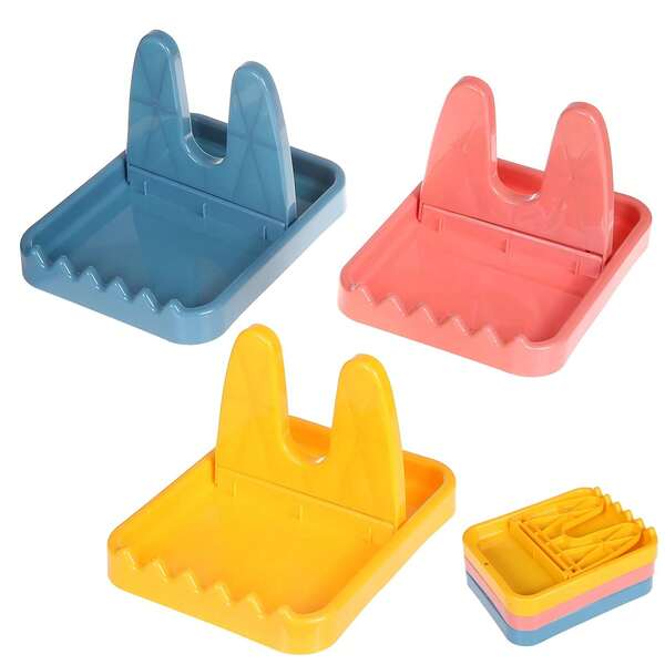 1 pieza Soporte multifuncional para utensilios de cocina con tenedor, cuchara, rejilla para tapa de olla y cuchillo, organizador plegable de cubiertos, herramientas de cocina prácticas