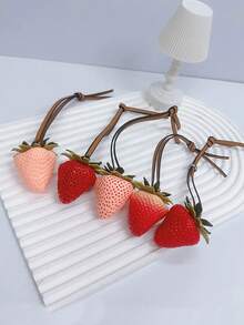 小号树脂草莓可爱吊坠树脂钥匙扣包包饰品适合婚礼生日婴儿洗礼旅行纪念品毕业乔迁派对等场合秋季 Y2K - 彩色 - 查看 4