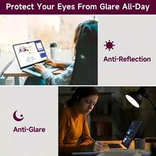 14-Inch Anti-Blue Light Eye Mask Protects The Screen From Scratches And Protects The Eyes From Radiation And Blue Light. Easy To Apply, Suitable For Students, Home And Office Use - Clear - View 6