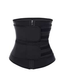 1pc Women Waist Trainer Belt, Waist Cincher Trimmer, Sauna Sweat Waist Trainer, Sports Fitness Waist Belt, Waist Cincher, Waist Shaper, Abdominal Trainer, Abdominal And Waist Shaping Compression Vest, Abdominal And Waist Shaper, Compression Vest, Abdominal Binder, Abdominal Support Belt, Waist Trainer Corset - Black - View 3