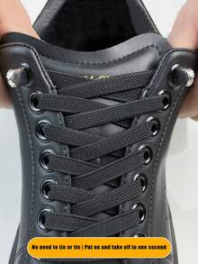 QKC 1 Paar Schnürsenkel, 2 Gummibänder, 4 Schnallen, einfarbige klassische Schnürsenkel geeignet für Freizeitschuhe und Sneaker