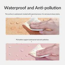 1 pieza Alfombrilla de escritorio de oficina grande de doble cara, de piel de PU impermeable, para ratón, teclado y accesorios de computadora