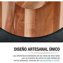 Lazy Susan Giratorio De Madera De Acacia (38 Cm) - Centro De Mesa Organizador, Ideal Como Especiero Y Botanero Para Cocina - 1 - Ver 5
