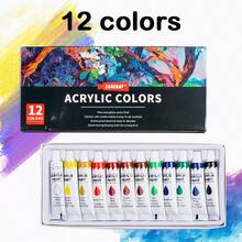 24/18/12 Colors Acrylic Paints - Good Coverage, Hand-Painted Wall Painting Graffiti, Painting Paints For Artists, Students, Beginners And Painters Painting, Canvas, Ceramics, Wood, Rock Painting Art Supplies Set - 12ml - 查看 9
