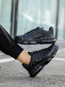 【建议选大一码】钢头安全鞋，男士工作运动鞋，旋转扣设计，方便穿脱，透气防砸，工作安全靴，防刺穿，防砸，EVA减震鞋底，男女通用轻便工作鞋，户外徒步防刺穿防砸鞋 - 黑色 - 查看 5