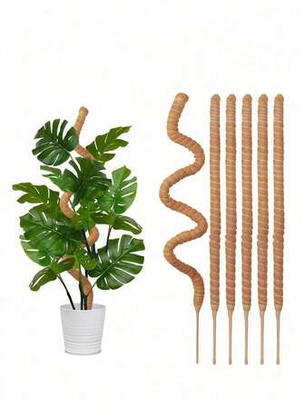 1pc Bendable Moss Poles For Plants, Monster Plants, Support For Climbing Plants, Houseplants, For Potted Plants, Support Racks, Indoor Plant Accessories, Plant Climbing Support, Moss Pole For Monstera, Plant Trellis, Plant Support Stakes, Gardening Tools, Plant Care, Vertical Garden, Plant Growth Aid, DIY Plant Support.