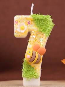 1 Set 0-9 Combination Numeric Candles, Honeybee Candles, Suitable For Birthday Party, Anniversary, Wedding, Baking Cake Decoration - Little Bees Collecting Honey - View 16