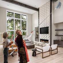 Plumero extensible, plumero telescópico largo de 110 pulgadas de acero inoxidable con cubierta resistente a los arañazos, perfecto para la limpieza de telarañas, ventilador de techo, coches - 1 - Ver 8