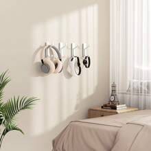 Self Adhesive Wall Hooks For Hanging - 13 LB Strong Hold, Sticky Hangers For Coat, Towel, Purse, Keys, Bag - For Wall, Door, Bathroom, Shower, Kitchen - Stainless Metal, White, 4 Pack - 白色 - 查看 8