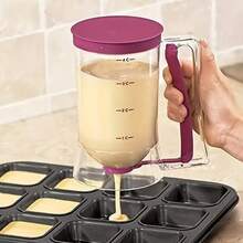 1pc Pancake Cupcake Dough Dispenser With Squeeze Handle, Suitable For Baking Tray Mixture Dispenser, 4-Cup Measuring Tool Kitchen Dough Separator, Suitable For Cookies, Cakes, And Waffles - Nhiều màu - Xem 6