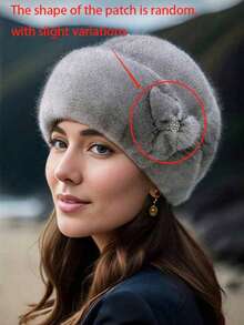 1 件蓬松女士装饰发帽头带帽子复古秋冬发饰发带非常适合户外居家通勤秋季服装 - 絨毛帽 - 查看 14