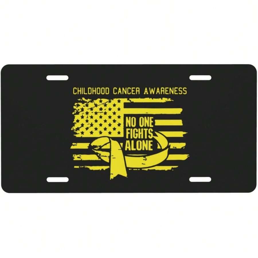 Childhood Cancer Awareness License Plate Aluminum License Plate Decorative License Plate License Plate Cover