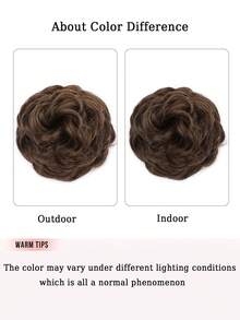 Synthetic Hair Bun Extensions Messy Curly Hair Scrunchies New StyleHairpieces Synthetic Chignon Donut Updo Hair Pieces For Women - Multicolor - View 9