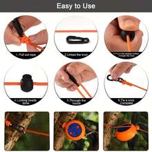 1 dây phơi quần áo có thể thu gọn 32ft (khoảng 10,9m) - Thiết kế tiết kiệm không gian, thích hợp cho cắm trại và du lịch, giải pháp phơi nhanh cho các hoạt động ngoài trời | Dây phơi quần áo ngoài trời, thích hợp cho du lịch, câu cá và cắm trại. - Nhiều màu - Xem 10