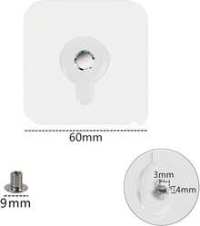 Slzhds 20 Pcs Clavos Adhesivos sin Tornillos, Sin Clavos Colgantes Autoadhesivos Perforados, Ganchos Adhesivos, Gancho de Pared sin Clavos, Gancho Calcomanía de Tornillo Ganchos Pared Pesados - Tipo B - Ver 7