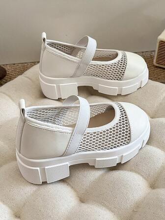 New Style Roman High-Heeled Flat Shoes For Teen Girls, Thick-Soled Waterproof Thick-Soled Sports Sandals, Elegant Princess Shoes, Suitable For Daily Wear And Wedding Parties