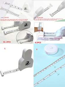 2PCS/1PC Tape Measure, 59.05 Inches In Length, Can Measure Waist Circumference, Chest Circumference, Arm Circumference, Leg Circumference, Abdominal Circumference And Head Circumference. There Are Scale Marks On Both Sides, And It Automatically Tightens/Retracts - White - View 7