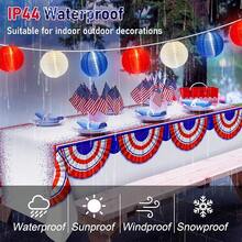 Red White And Blue Lantern String Lights, 25FT G40 LED Outdoor String Lights With 10 8 Inch Waterproof Nylon Lanterns, Hanging 4th Of July Patriotic Decoration Lights For Garden Backyard Party-274881 - RedWhiteBlue - View 4