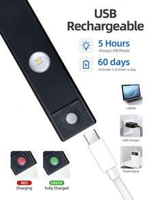 ضوء خزانة بتقنية استشعار الحركة - ضوء قرص رفيع بتأثير عين القطة، لاسلكي مغناطيسي قابل للشحن عبر USB، قابل للتعتيم ب- 3 ألوان، مناسب للمطبخ والغرفة والخزانة والخزانات المعروضة، إضاءة غرفة النوم، إضاءة ديكور المنزل، تصميم حديث، بنية خفيفة الوزن، سطوع قابل للتعديل، تنظيم المنزل، ترقية المطبخ - ثلاثة ألوان من الضوء - مشاهدة 8