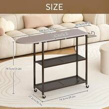 Ironing Board With 2 Tier Storage Basket, Movable Ironing Board Full Size For Iron Rest & Clothes, Tabletop Ironing Boards, Ironing Stand Iron Boards Ironing Table Rustic,18885623 - Apricot - View 5