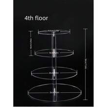 圆形亚克力蛋糕展示架，多层甜点食物架，适用于婚礼生日派对蛋糕架，蛋糕装饰，纸杯蛋糕架，蛋糕装饰，蛋糕托，婚礼装饰，婚礼派对用品，婚礼装饰，婚礼配件，婚礼蛋糕架，返校 - 無色 - 查看 4