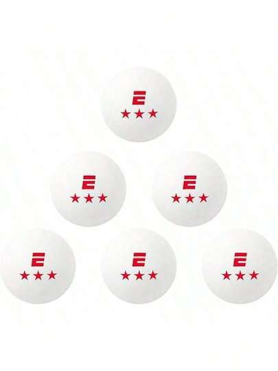 3 Star Ping Pong Balls (Set Of 6) - Table Tennis Balls Ideal For Kids Games, Family Games, And Game Night