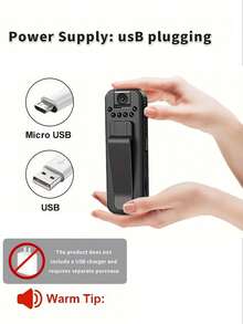 Mini Body Camera With Clip – Portable Wearable Small Security Video Recorder
