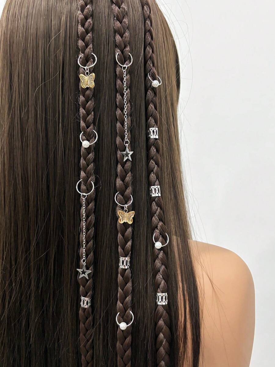 29 chiếc dây buộc tóc giả ngọc trai và bướm màu bạc, phụ kiện tóc cho nữ và bé gái, trang trí tóc duyên dáng, kẹp tóc càng cua, kẹp tóc cài, kẹp tóc, kẹp tóc trượt, kẹp tóc cài đầu, mùa hè, kỳ nghỉ, du lịch, phụ kiện đội đầu, phong cách Boho, kẹp tóc, tiệc tùng - Bạc - Xem 1