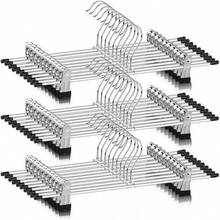30PCS Ganchos para Pantalones con Clip Perchas para Ropa 40CM Metal Ligero Resistent Antideslizantes Duradera Ajustables con Gancho Giratorio Perchas para Faldas Jeans Adultos Hogar - 30 - Ver 9
