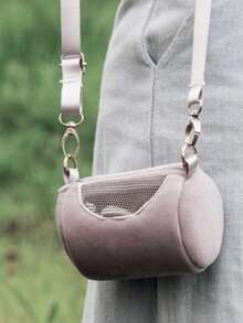 便携式仓鼠背包 - 柔软透气的仓鼠及小型宠物旅行包（舒适圆形设计 - 非常适合带宠物去看兽医和户外探险）