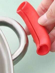 2/6pcs Silicone Pot Handle Cover, Creative Hollow Out Heart Detail Anti-Scald Anti-Slip Pot Handle Protector For Kitchen/Kitchen Gadgets/Oven Mitts & Potholders/Kitchen Accessories/Kitchen/Camping