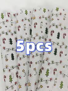 5/10/20/40pcs Christmas Lights Pattern Tissue Paper, Includes Christmas Tree, Candy, Star Patterns - 20 Inch X 14 Inch, Handmade Wrapping Paper, Easy To Protect Items, Suitable For Gift Box Filling, Party Decoration - Christmas Style Design, Durable Packaging, Holiday Packaging, Holiday Decoration - Multicolor - View 13