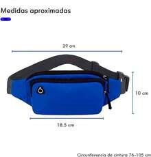 BLACK MAMUT Cangurera Deportiva Ultra Ligera Cinturón para Corredores, Reflectante Bolsa de Cintura para Correr Portador de teléfono, Resistente al Agua Correa Vientre Bolsa Deportes Una Riñonera Estuche para Corredores, Protector de SmartPhone - azul - Ver 8