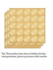 100个（4张）3.7厘米/1.45英寸烫金信封封口贴，仿蜡封图案，婚礼贴纸，自粘信封标签箔纸贴纸，适用于迎婴派对邀请函、派对礼品包装、贺卡等。 - 金色 - 查看 9