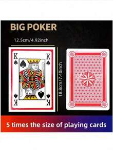 54pcs Extra Large Jumbo Playing Cards, Giant Wedding Cards, Double Deck Poker Cards, Christmas, Halloween Gift - Multicolor - View 7