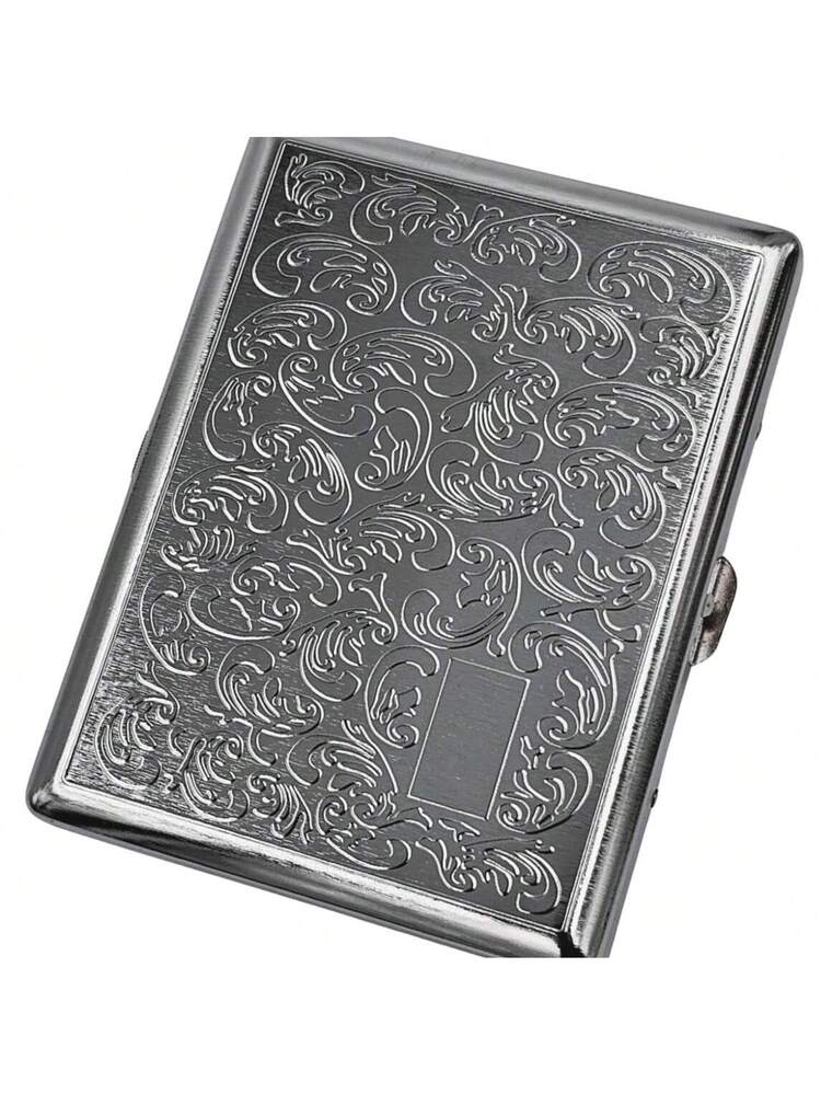 big cigarette case Pop-up Dispenser Automatic 40 Large Capacity Box Holder Storage Moisture Proof Single Press Click Vintage Retro Smoking Accessory Smokers Men Gift (Wooden, Push-Bar) : Health & Household Extra large metal cigarette case with capacity for up to 70 cigarettes Big Daddy | This cigarette