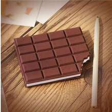 1pc Chocolate Bar Shaped Notebook - Scented, Matte Finish, Grid Pages, Creative Student Mini Memo Pad, Portable Notepad