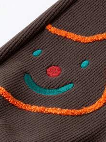 mini bala 婴儿羊毛运动裤柔软温暖舒适春季裤子舒适日常穿着 - 深咖啡 - 查看 4