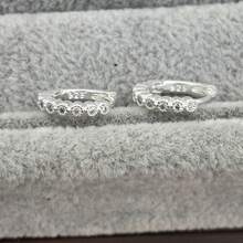 1 Pair Silver Delicately Inlaid Synthetic Earrings - Light Luxury Fashion Design, Women's Daily & Dating Jewelry, All-Season Wear - 銀色 - 查看 4