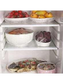 10 Stück Einweg-Plastikfolie-Sets und Einweg-Duschhaube-Sets, Haushalts-Frischhalte-Schüsselabdeckung aus PE-Plastikfolie